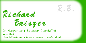 richard baiszer business card